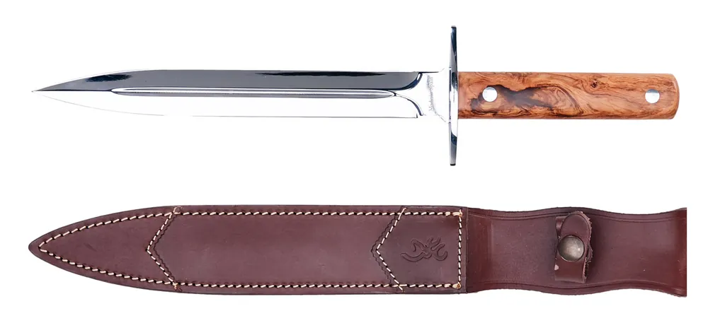 Finale Aktion Browning Jagdmesser Dagger Olive Wood