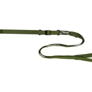 Geprüft Farmland Umhängeleine , aus Softnylon mit Reflektorstreifen , Führen von 2 Hunden möglich, Oliv, 130-250cm