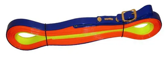 Niggeloh Schweißriemen Biothane Track , aus BioThane , Breite ca. 19mm, Orange/Gelb/Blau, 12m Schneller Versand