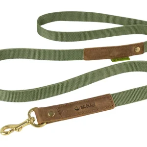 Waldkauz Führleine ‘‘Wadenbeißer‘‘ , aus Gurtband , Breite 20mm, Oliv, 95cm Solange Der Vorrat Reicht