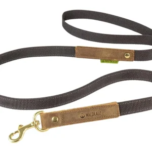 Preisreduziert Waldkauz Führleine ‘‘Wadenbeißer‘‘ , aus Gurtband , Breite 20mm, Braun, 95cm