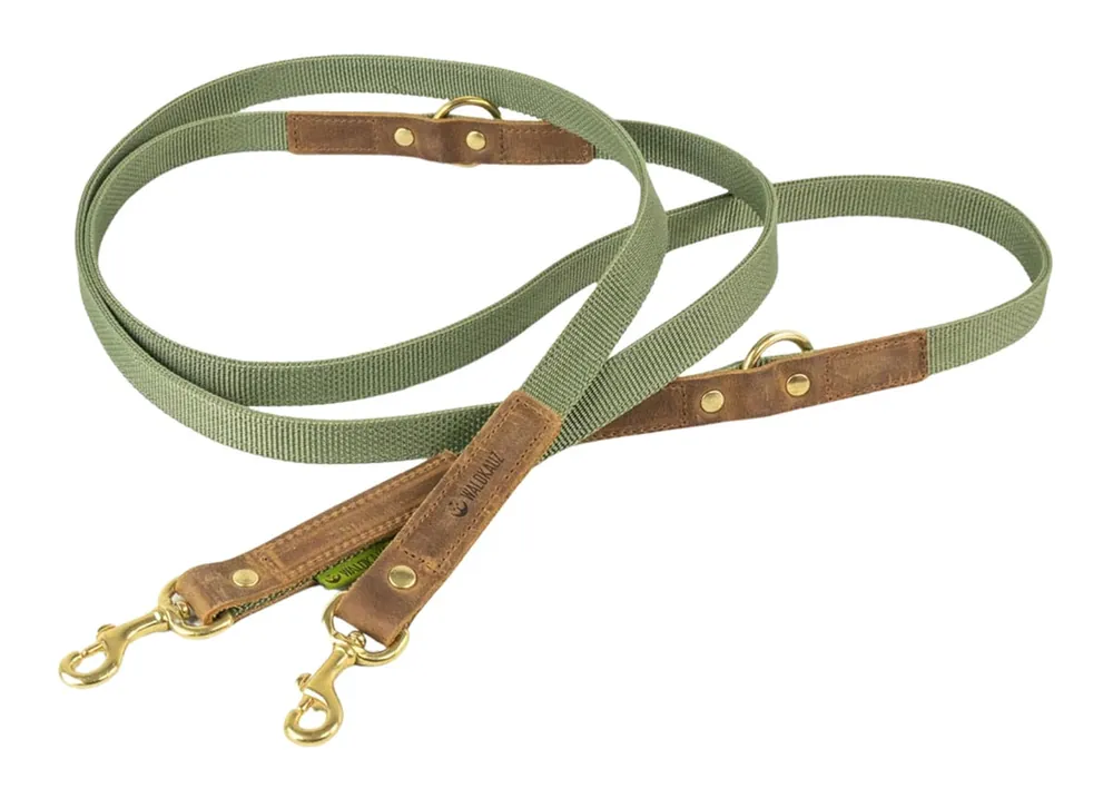 Waldkauz Umhängeleine ‘‘Schlendrian‘‘ , aus Gurtband , Breite 20mm, Oliv, 2,50m Beliebt