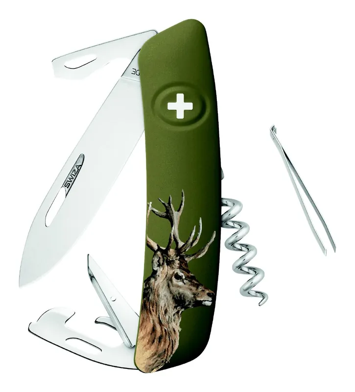 Direktkauf Swiza Klappmesser D05 Hirsch Klingensperre Klingenlänge 7,5cm - Stahl 440