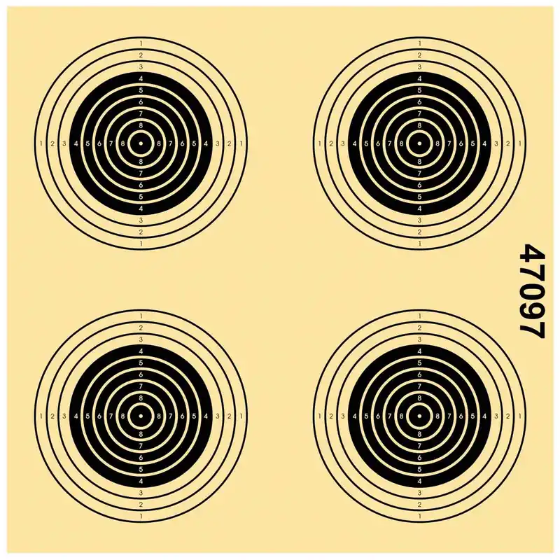 Braun Network Trainingsscheiben für Luftgewehr 4 Spiegel mit allen Ringen, nummeriert Format 12x12cm Top-Seller