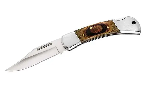 Markenware Herbertz Taschenmesser AISI 420 Pakkaholz, Heftlänge 9cm