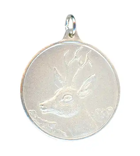 Kracherpreis Steinhauer&Lück Jagdmedaille Bock 40 mm Versilbert