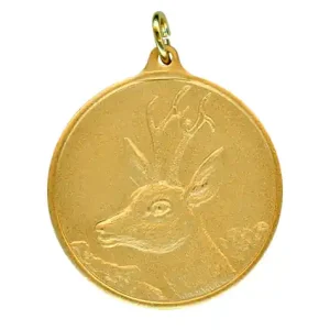 Steinhauer&Lück Jagdmedaille Bock 40mm vergoldet m. Öse u. Ring Beliebt