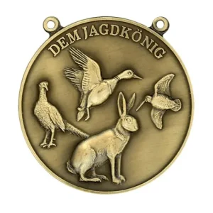 Steinhauer&Lück Jagdmedaille Niederwild 60mm Bronze mit Kette Neue Ware