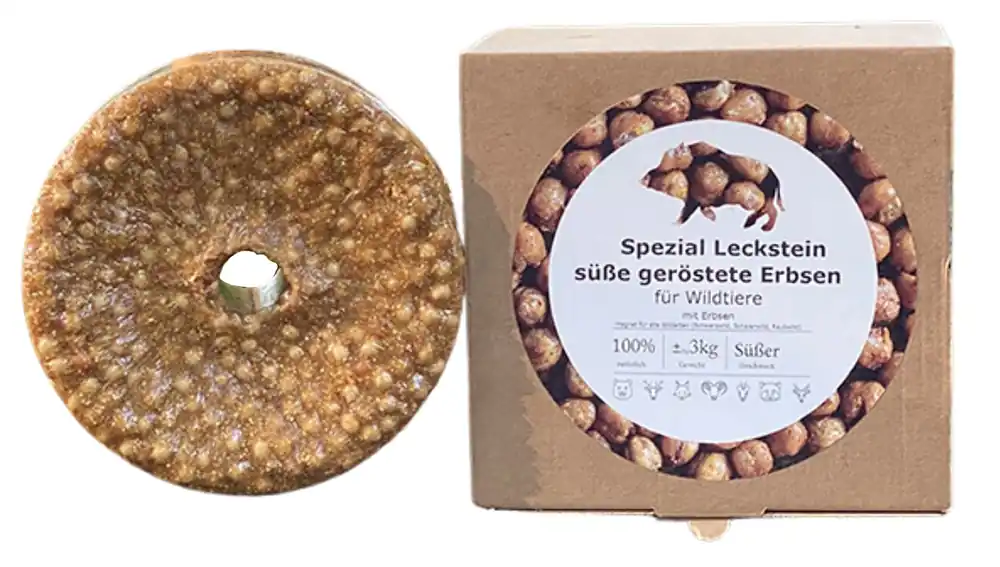 Wildlutscher Spezial Leckstein 3 kg Geröstete Erbsen Direktkauf
