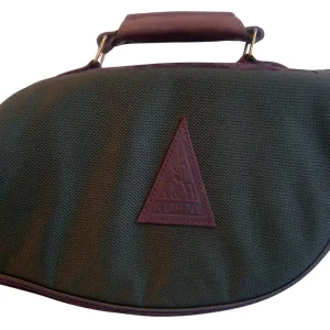 Garantierte Lieferung Kühnl&Hoyer Plesshorn-Tasche grün / gefüttert mit Lederapplikation u. Ledergriff