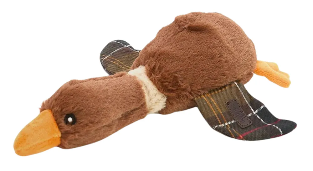 Barbour Hundespielzeug fliegende Ente Classic Tartan Preisknaller