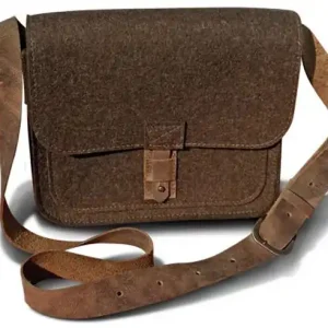Sonderangebot Waldkauz Filz-Jagdtasche braun, querformatig