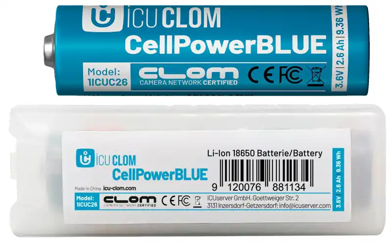ICUserver Akku Blau 2600 mAH 18650 Neu