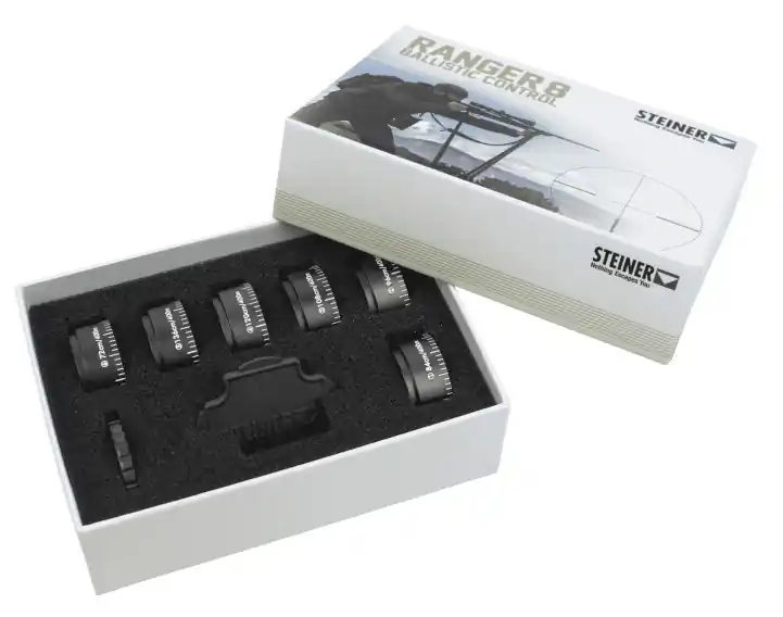 Expressversand Steiner Ballistic Control Set für Ranger 8 Kappen + Schraubendreher Ranger 8 ohne BT