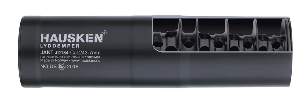 Markenprodukt Hausken JD184 MK II .22-5,56mm M18x1 / L184mm - 29dB, Gew. M18x1, .22-5,56mm