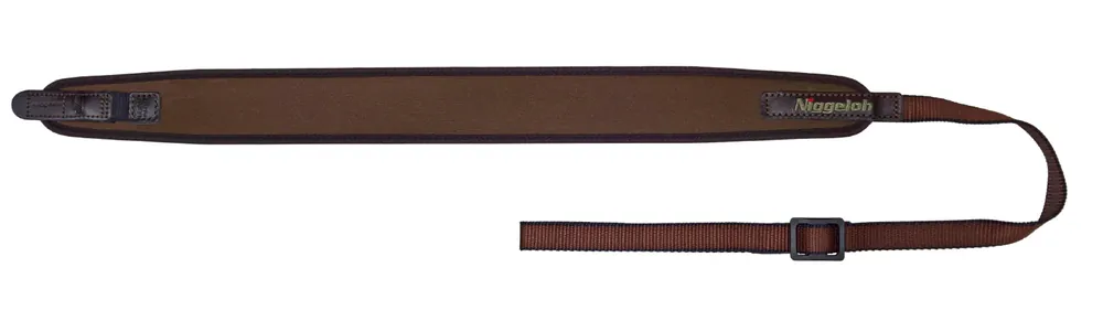 Niggeloh Gewehrriemen Universal Neopren - Braun mit Schnellverschluss Zertifiziert