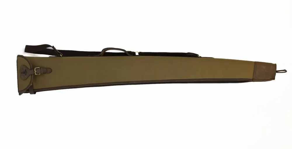 Abverkauf Mjoelner Hunting Flintenfutteral Valhalla 134cm - Sand/Braun Lammimitatfutter