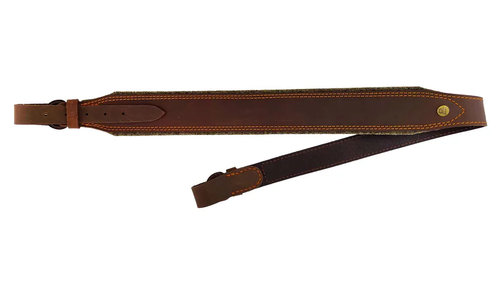 Angebot AKAH Gewehrriemen Leder - Braun Pull-Up-Effekt 50MM Filzunterlage